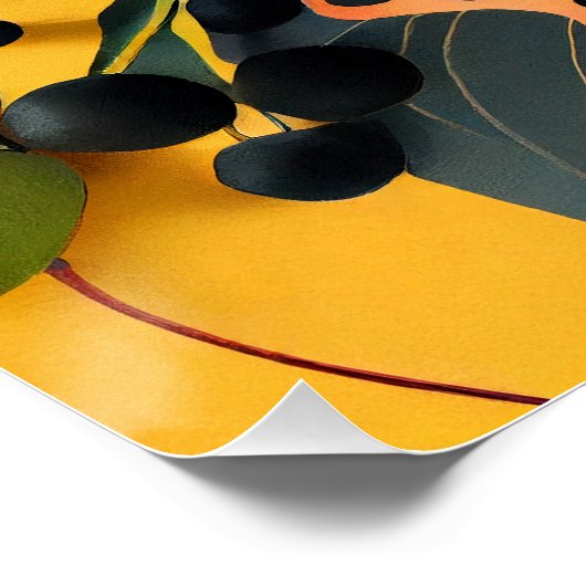 Botanisch glanzend Poster (Hoek)