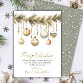 Botanisch Glas Ornament Niet Foto Vrolijk Kerstfee Feestdagenkaart