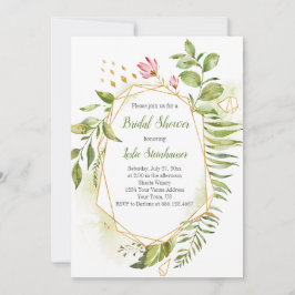 Botanisch Goud Geometrisch Lijst Vrijgezellenfeest Kaart