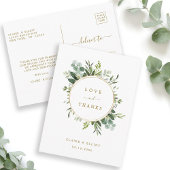 Botanisch Goud Groen Dank u Briefkaart