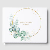 Botanisch Goud Groen Eucalyptus Gastenboek (Voorkant)