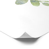 Botanisch gouden groen wedding achtergrond poster (Hoek)