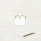 Botanisch gouden monogram gepersonaliseerd briefpa post-it® notes (Op bureau)