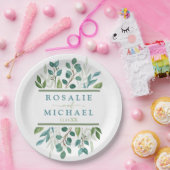 Botanisch groen Aangepaste naam Papieren Bordje (Feest)