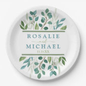 Botanisch groen Aangepaste naam Papieren Bordje (Voorkant)