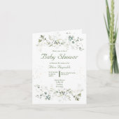Botanisch groen Baby shower (Voorkant)