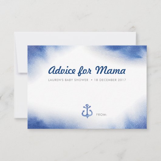 Botanisch groen Baby shower Advies Kaarten (Voorkant)