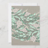 Botanisch groen Baby shower | Baby en brunch Kaart (Achterkant)