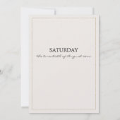 Botanisch groen blad bloemen rustieke bruiloft kaart (Achterkant)