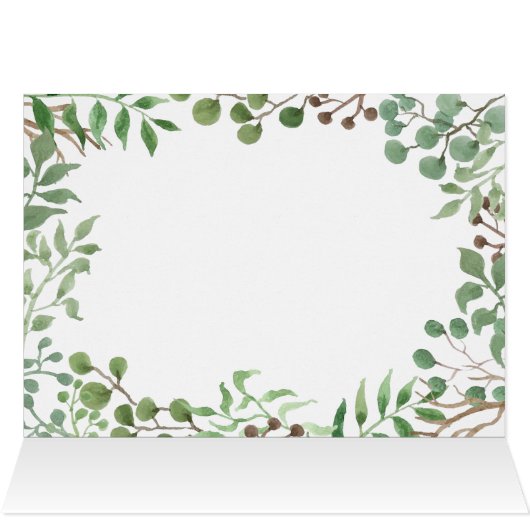 Botanisch groen | Blad | Bruiloft dank u (Binnen Horizontaal (Boven))