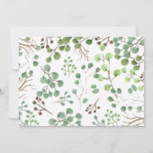 Botanisch groen | Blad | Bruiloft dank u Bedankkaart (Achterkant)