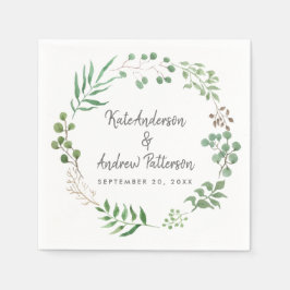 Botanisch groen | Blad | Bruiloft Servet