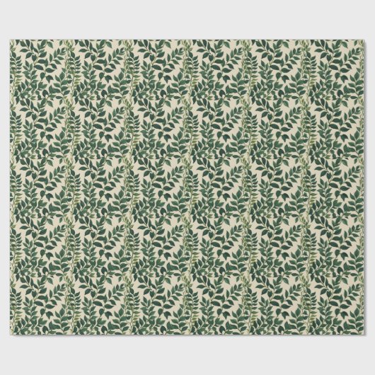 Botanisch groen blad cadeaupapier (Vlak)