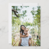 Botanisch groen blad Foto Save the Date (Achterkant)