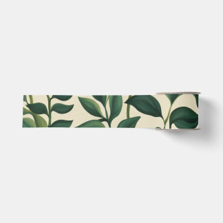 Botanisch groen blad grosgrain lint
