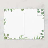 Botanisch groen | Blad | Save The Date Aankondigingskaart (Achterkant)