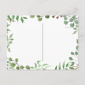 Botanisch groen | Blad | Save The Date Aankondigingskaart (Achterkant)