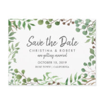 Botanisch groen | Blad | Save The Date