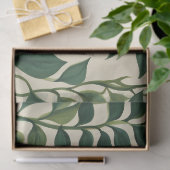 Botanisch groen blad tissuepapier (Geschenk)