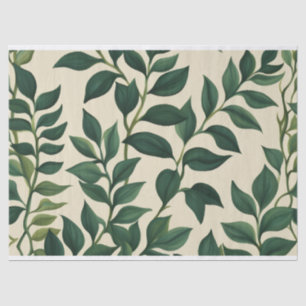 Botanisch groen blad tissuepapier