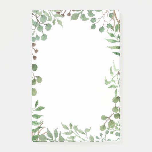 Botanisch groen | Bladbladeren Post-it® Notes (Voorkant)