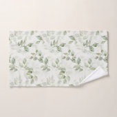 Botanisch groen bladpatroon bad handdoek (Handdoek)