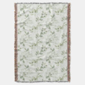 Botanisch groen bladpatroon deken (Voorkant Verticaal)