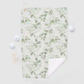 Botanisch groen bladpatroon golfhanddoek (Insitu)