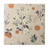 Botanisch groen bloemen tegeltje (Voorkant)