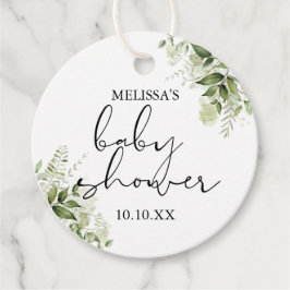 Botanisch groen Bloemneutraal Baby shower Bedankjes Labels