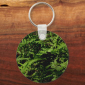 Botanisch groen bos vloer varens sleutelhanger (Voorkant)