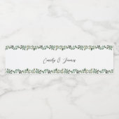 Botanisch groen bruiloft fles etiketten (Enkel label)