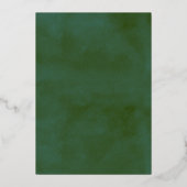 Botanisch groen bruiloft repetitie diner folie uitnodiging (Achterkant)