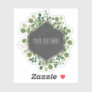 Botanisch groen Chalkboard Label Sticker