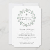 Botanisch groen doopsel. Eenvoudige muntkrans Kaart (Voorkant)