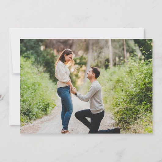 Botanisch groen Elegante foto bruiloft Save The Date (Achterkant)