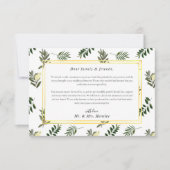 Botanisch groen Elegante Moderne Rustieke Bruiloft Bedankkaart (Voorkant)