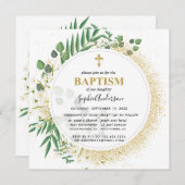 Botanisch groen en goudblaasjes kaart (Voorkant / Achterkant)