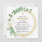 Botanisch groen en goudblaasjes kaart (Voorkant)