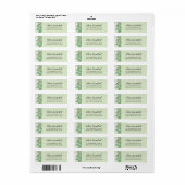 Botanisch groen eucalyptus hout retouradres etiket (Full Sheet)