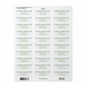 Botanisch groen eucalyptus retouradres etiket (Full Sheet)