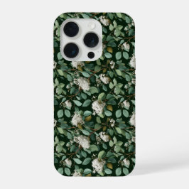 Botanisch groen Eucalyptus Wit bloempatroon iPhone 15 Pro Case
