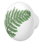 Botanisch groen Groene Varen Keramische Knop (Rechts)