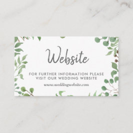 Botanisch groen | Huwelijkswebsite Informatiekaartje
