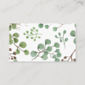 Botanisch groen | Huwelijkswebsite Informatiekaartje (Achterkant)