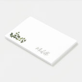 Botanisch groen Ivy Elegant-script Post-it® Notes (Schuin)