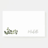 Botanisch groen Ivy Elegant-script Post-it® Notes (Voorkant)