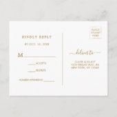 Botanisch groen Kerstmis Gouden bruiloft RSVP Uitnodiging Briefkaart (Achterkant)