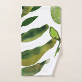Botanisch groen laat minimale eenvoudige simultaan bad handdoek (Handdoek)