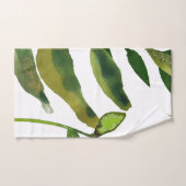 Botanisch groen laat minimale eenvoudige simultaan bad handdoek (Handdoek)